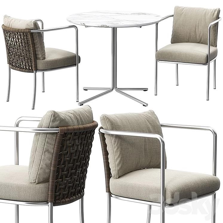 Mini Cafe chair Jelly table by Living Divani