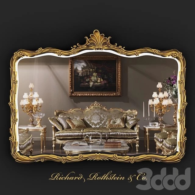 Large Gilded Overmantle Mirror