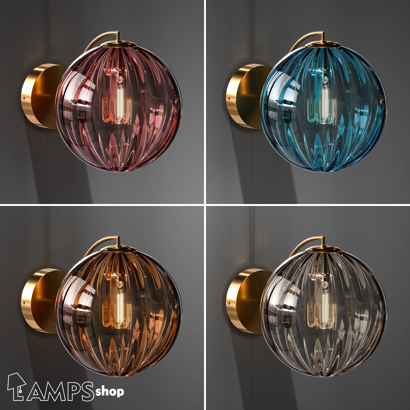 B4084 Sconce Glass Sphere