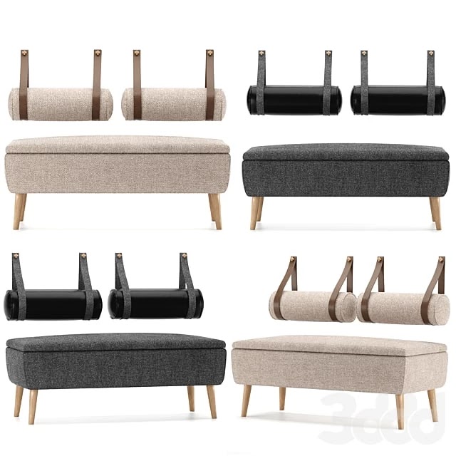 Vaili bench / ottoman Soft Light