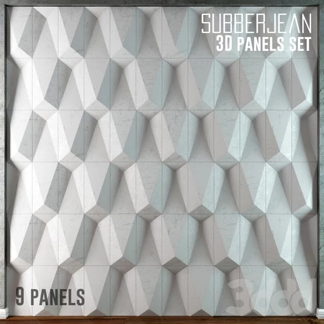 3D panels 9 pcs. panels Set 9 Subberjean