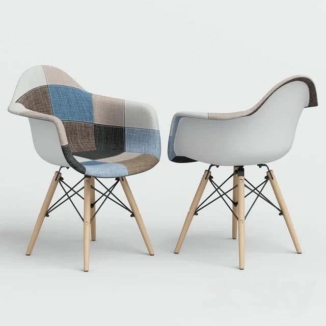 Chair Eames Style DAW Patchwork + plastic