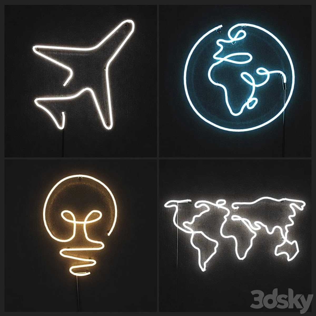 Neon light. Set 2