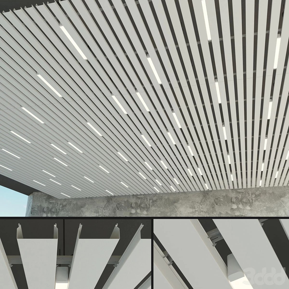Suspended ceiling rack. 8