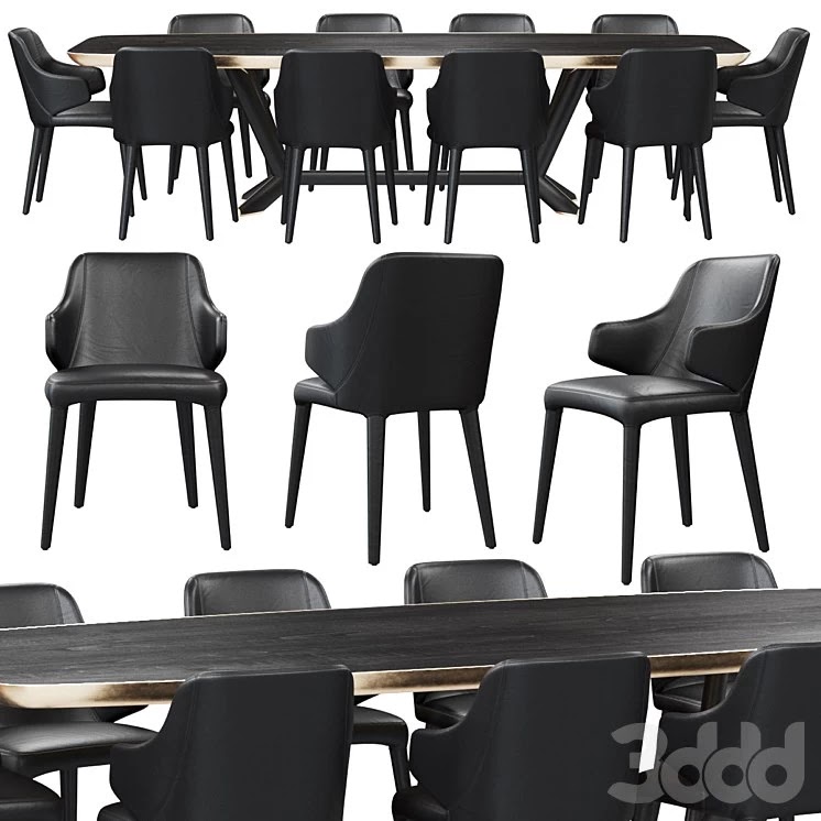 Chair Cattelan Italia Wanda and Table Planer