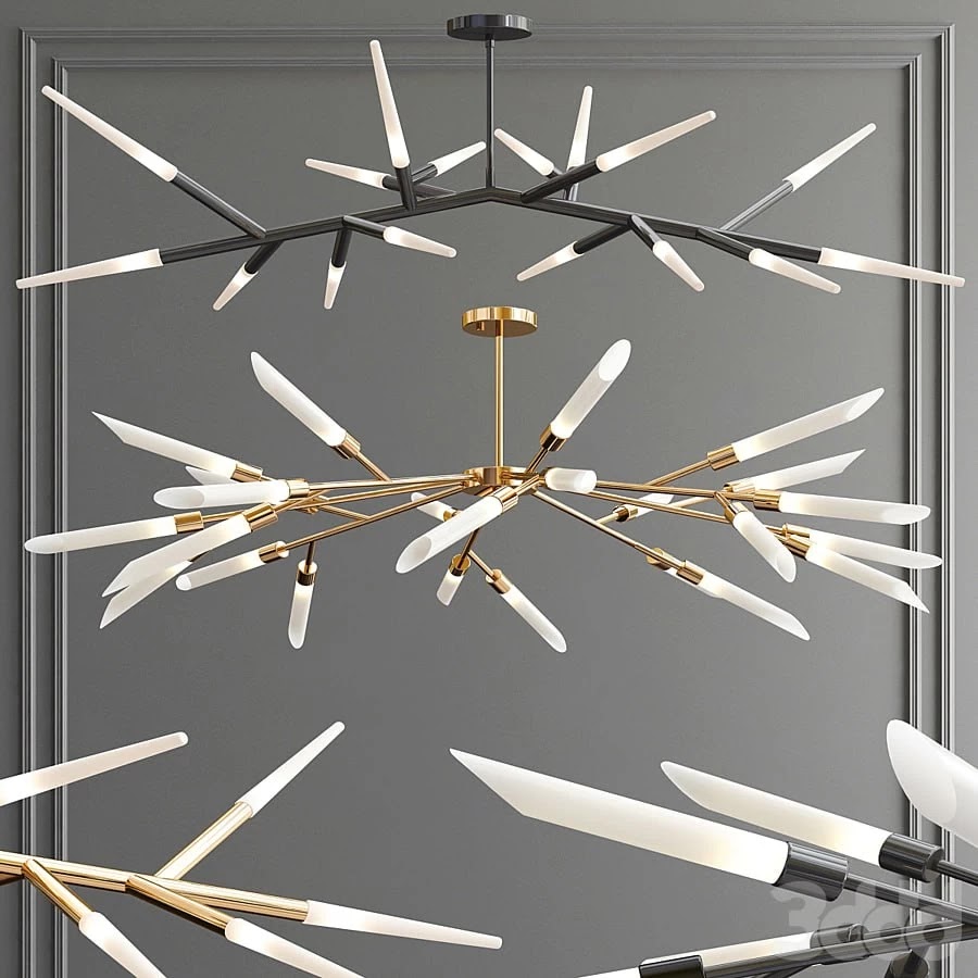Branch Multi Tube & Led Chandelier