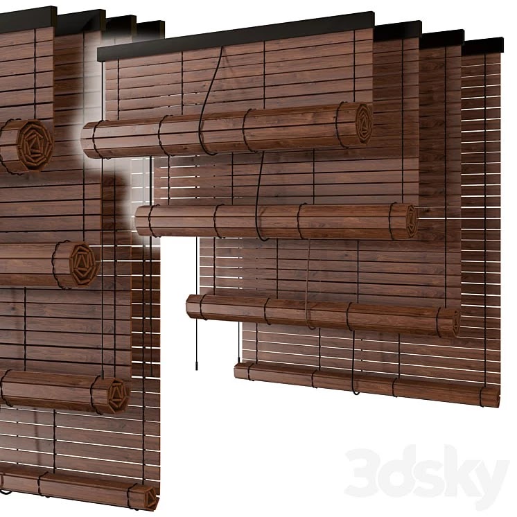 Wooden roller blind