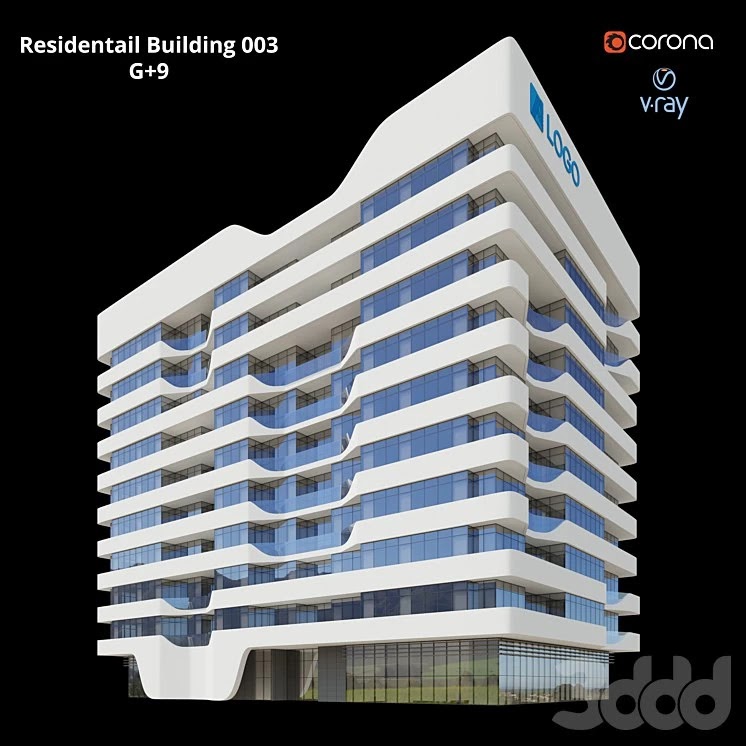 Modern Residential Building 003 _ G+9