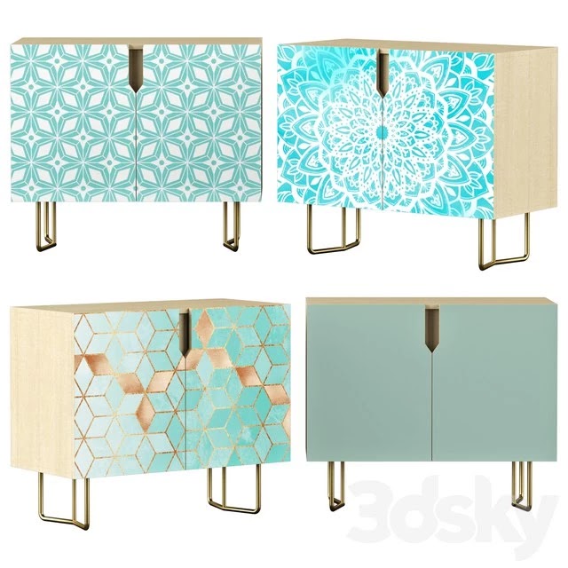 Nightstand set 02 | Blue art | Society6