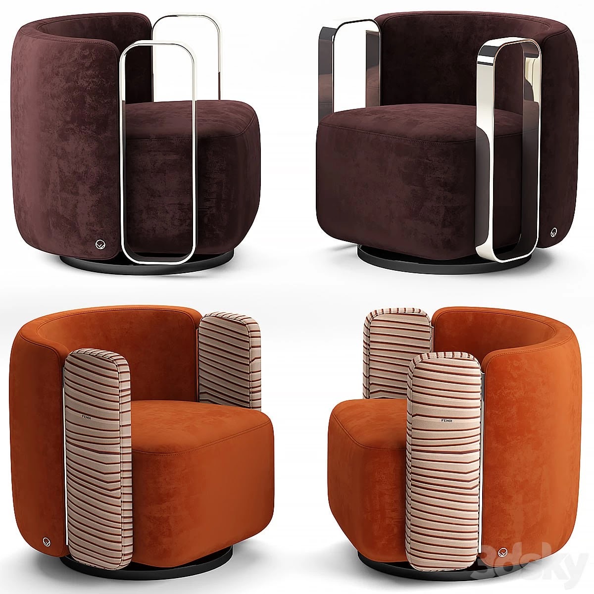 Armchair fendi casa