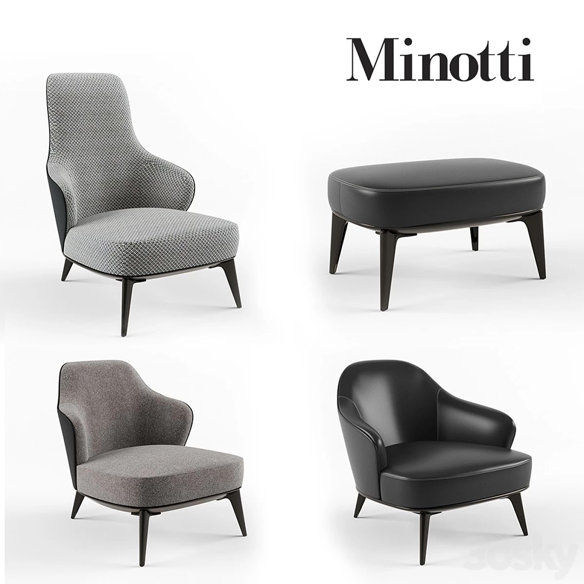 Minotti - Leslie armchair set