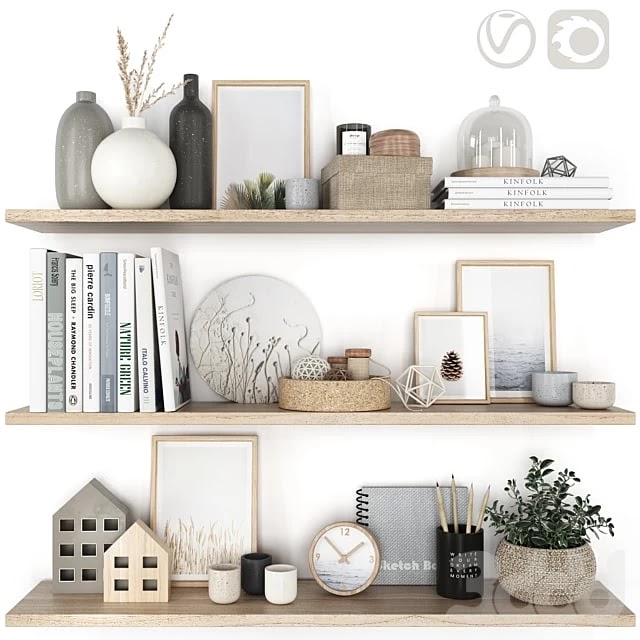 Decorative shelf set