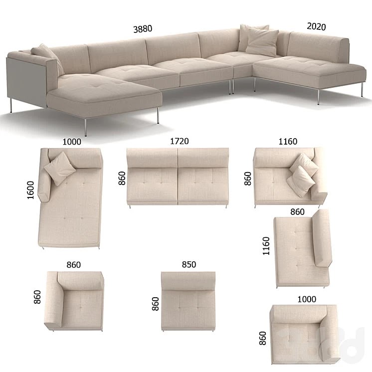 Living Divani ROD Sectional Sofa