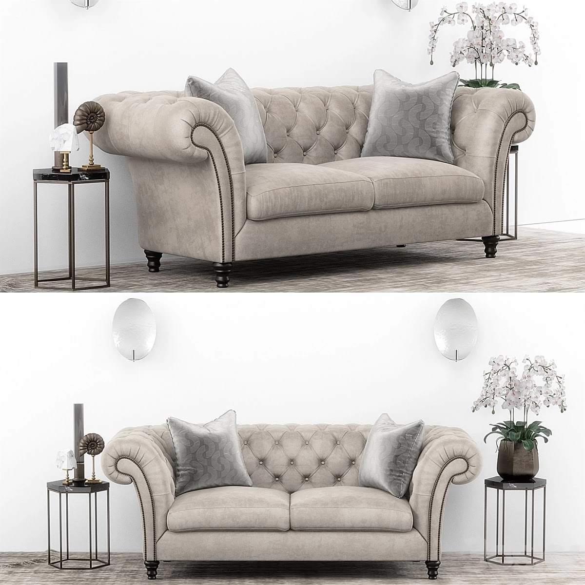 Club Chesterfield sofa set