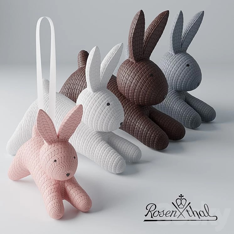 Decorative set of rabbits