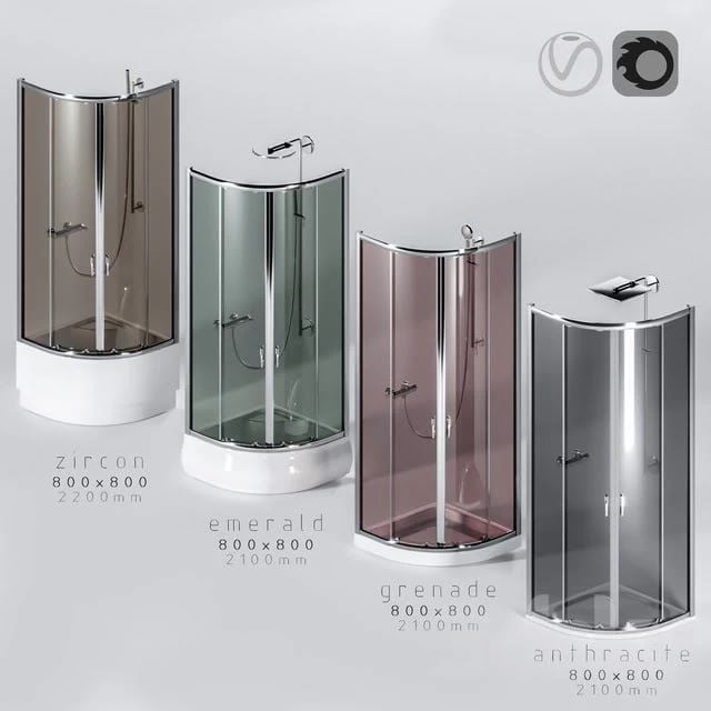 Shower Cabins 4pcs