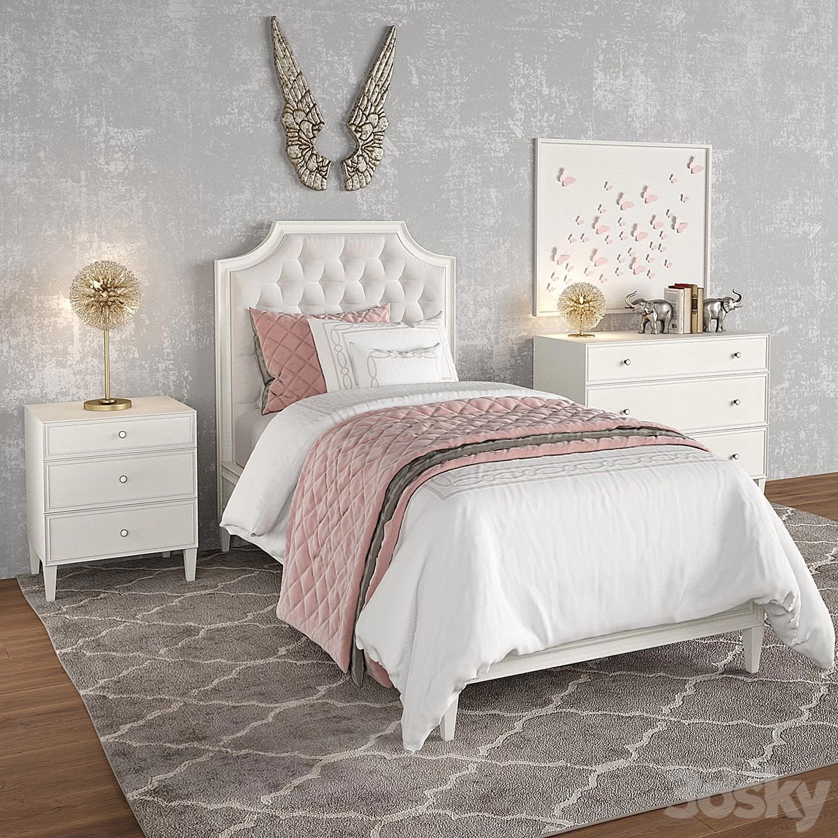 ALEXANDRA TUFTED BED, Restoration Hardware