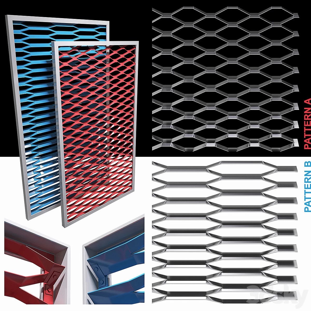 Expanded metal stainless (2 variety)