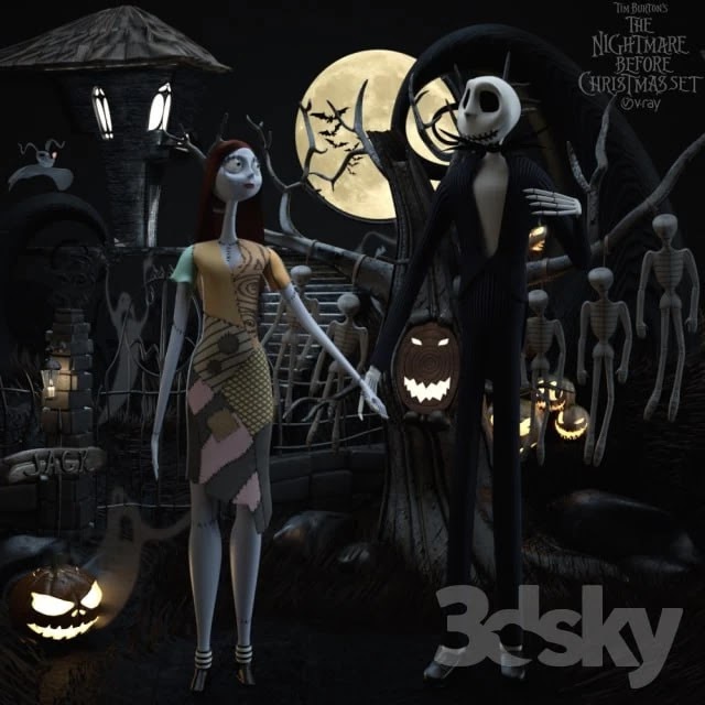 The nightmare before christmas set Sally & Jack