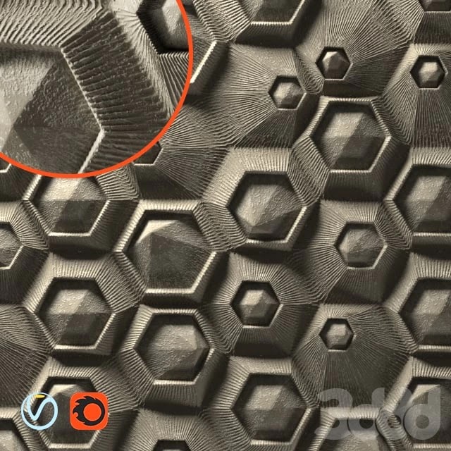 3D panel - hxf-04 Exagon - by Elija Porter