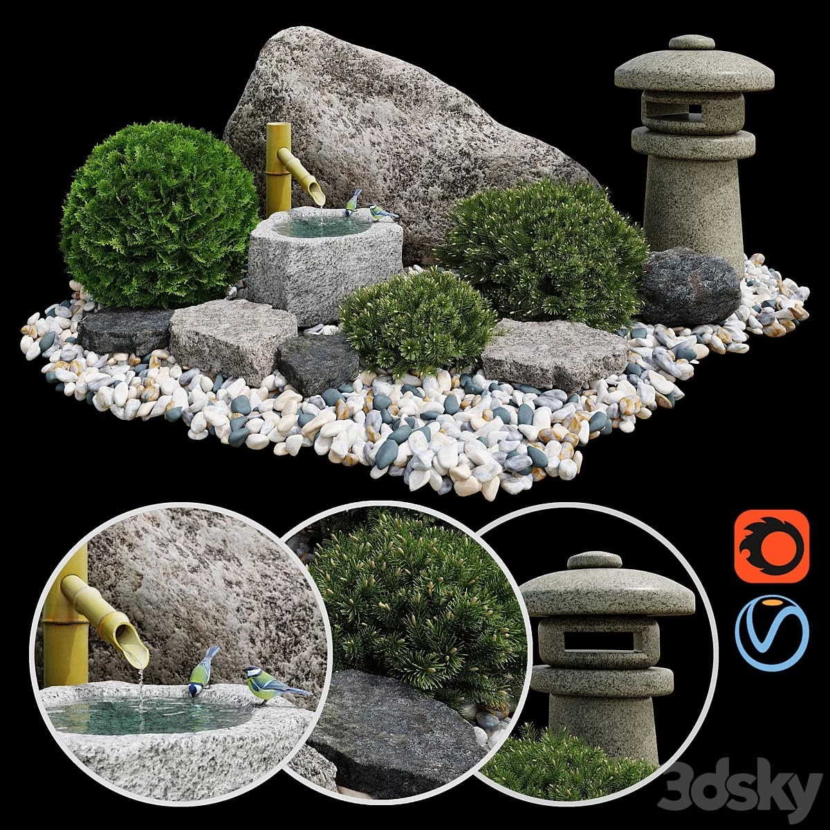 Rock garden Tsukubai