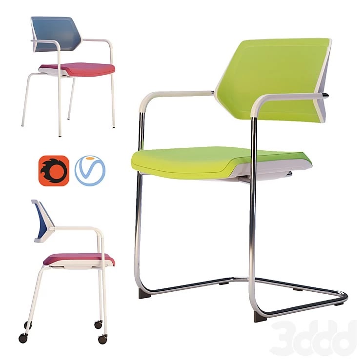 Steel case - Office Chair Qivi Set1