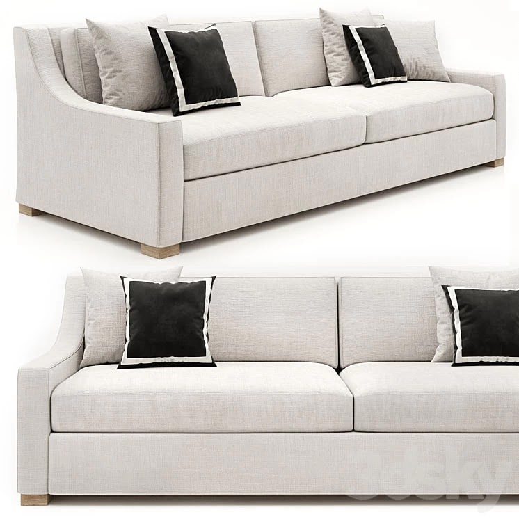 RH PARISIAN CLASSIC SLOPE ARM SOFA