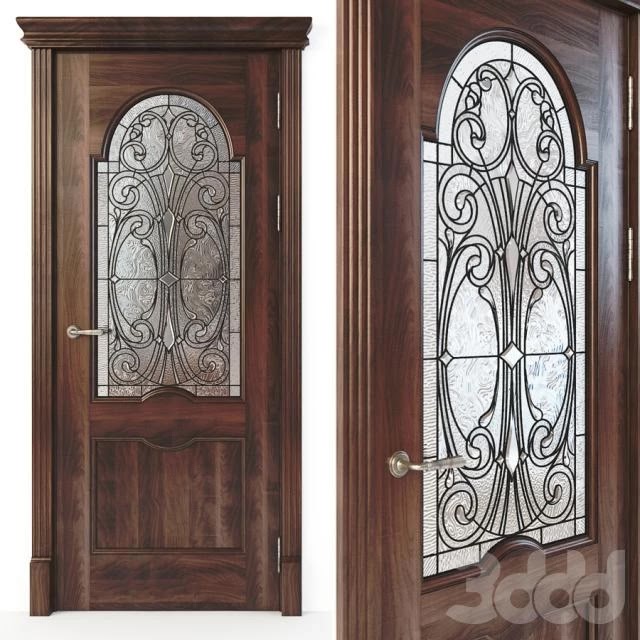Door with stained glass 02