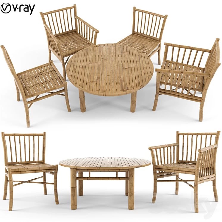 Furniture Bamboo Table Chair