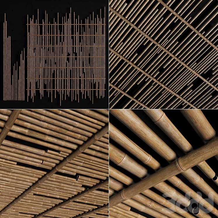 Ceiling bamboo cage random decor n1