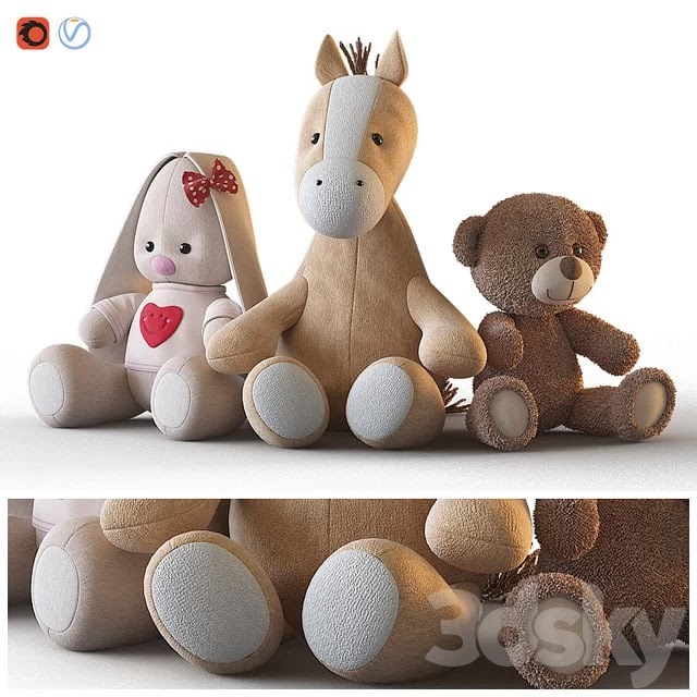 Three plush toys ’s #