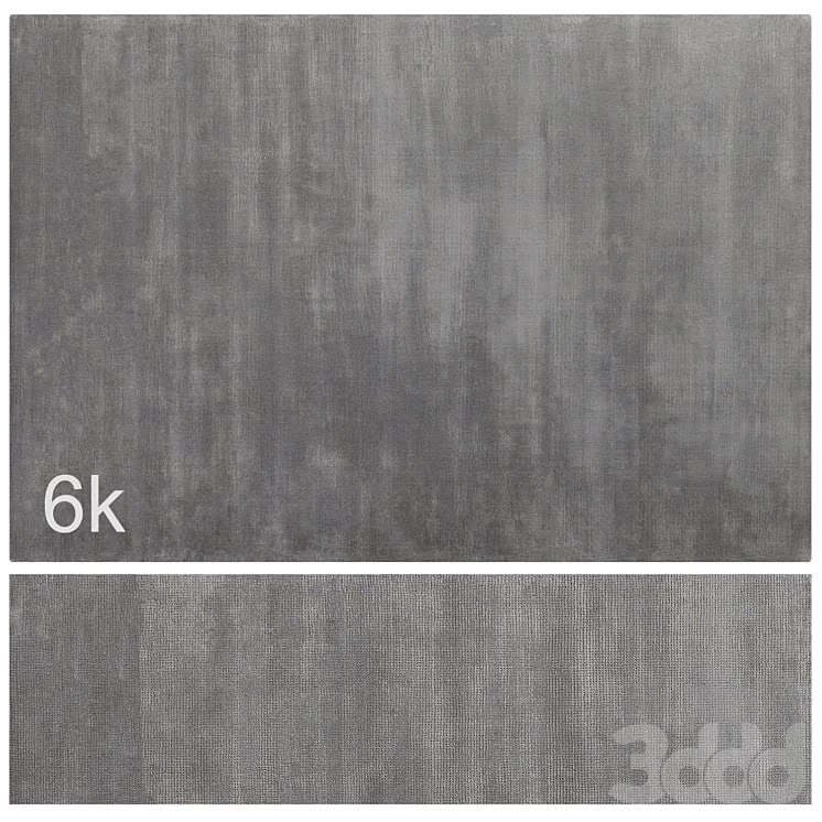 Carpet set 17 - Plain Gray Wool Rug #13 #-