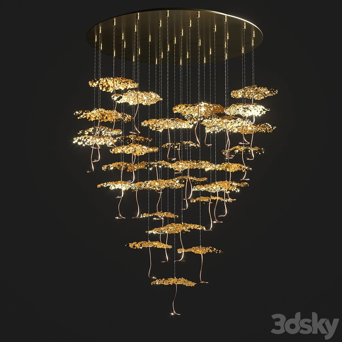 Gold Moon Chandelier Catellani & Smith