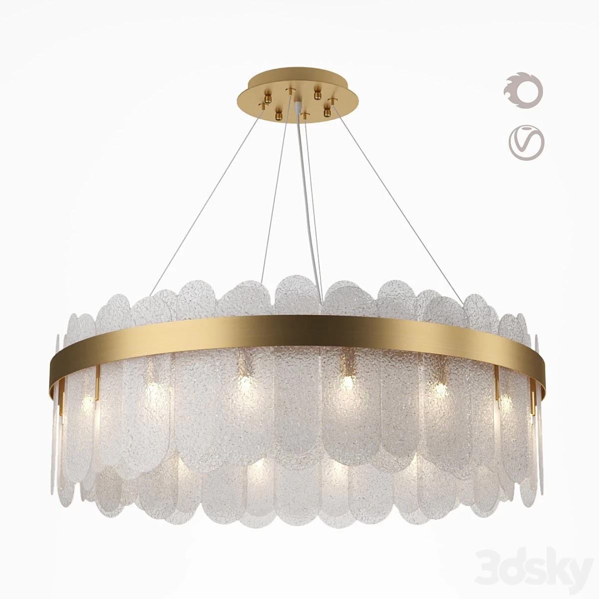Blount Chandelier Raised, Loft Concept