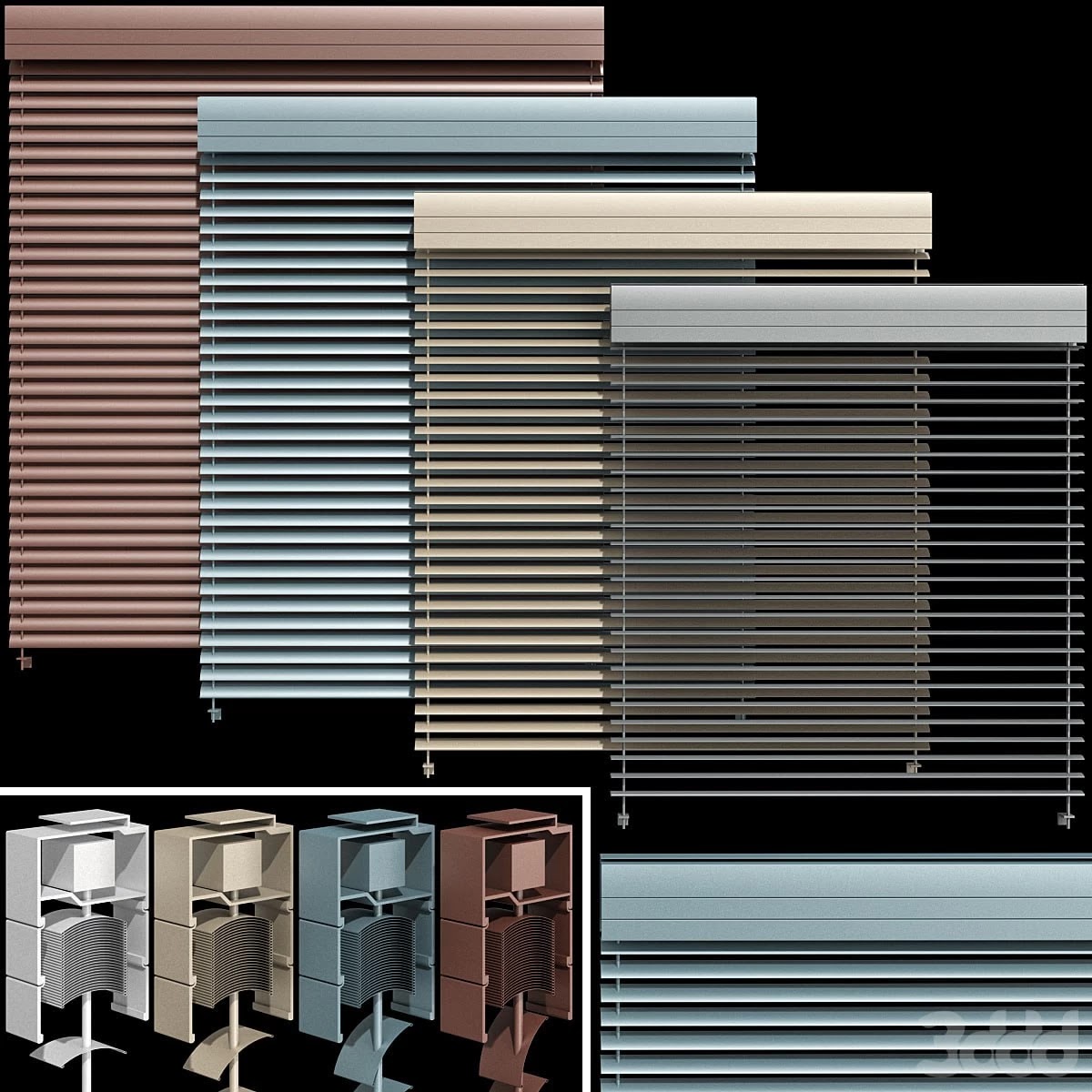 Metal blinds for windows and doors / Metal blinds for windows and doors