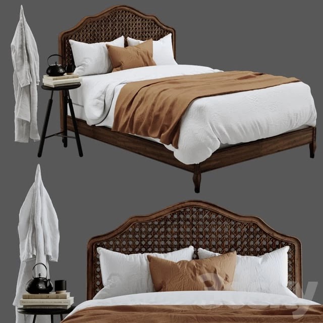 RH Lorraine Caned Bed
