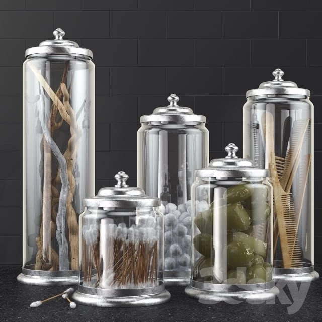 Bathroom decoration jars set 2