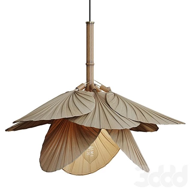 Dry leaf chandelier