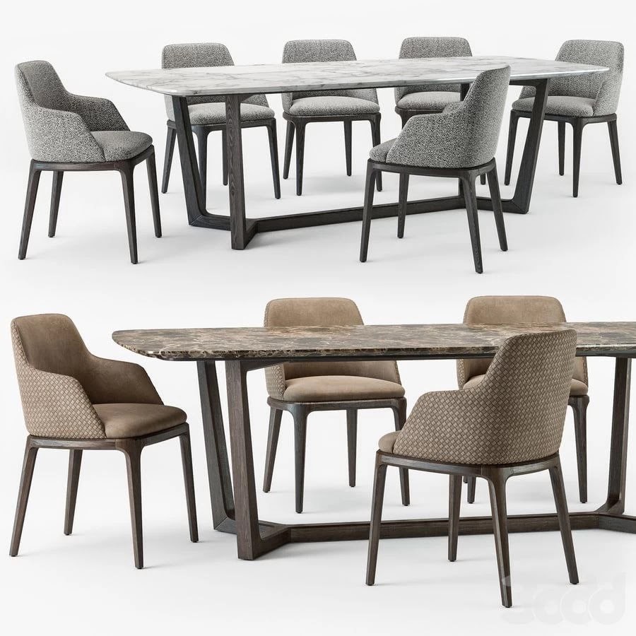 Grace armchair Concorde table set