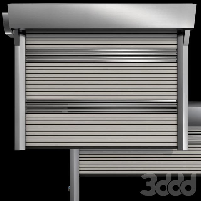 Metal industrial high speed door with horizontal blades