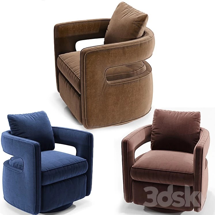Kennedy Navy Swivel Chair