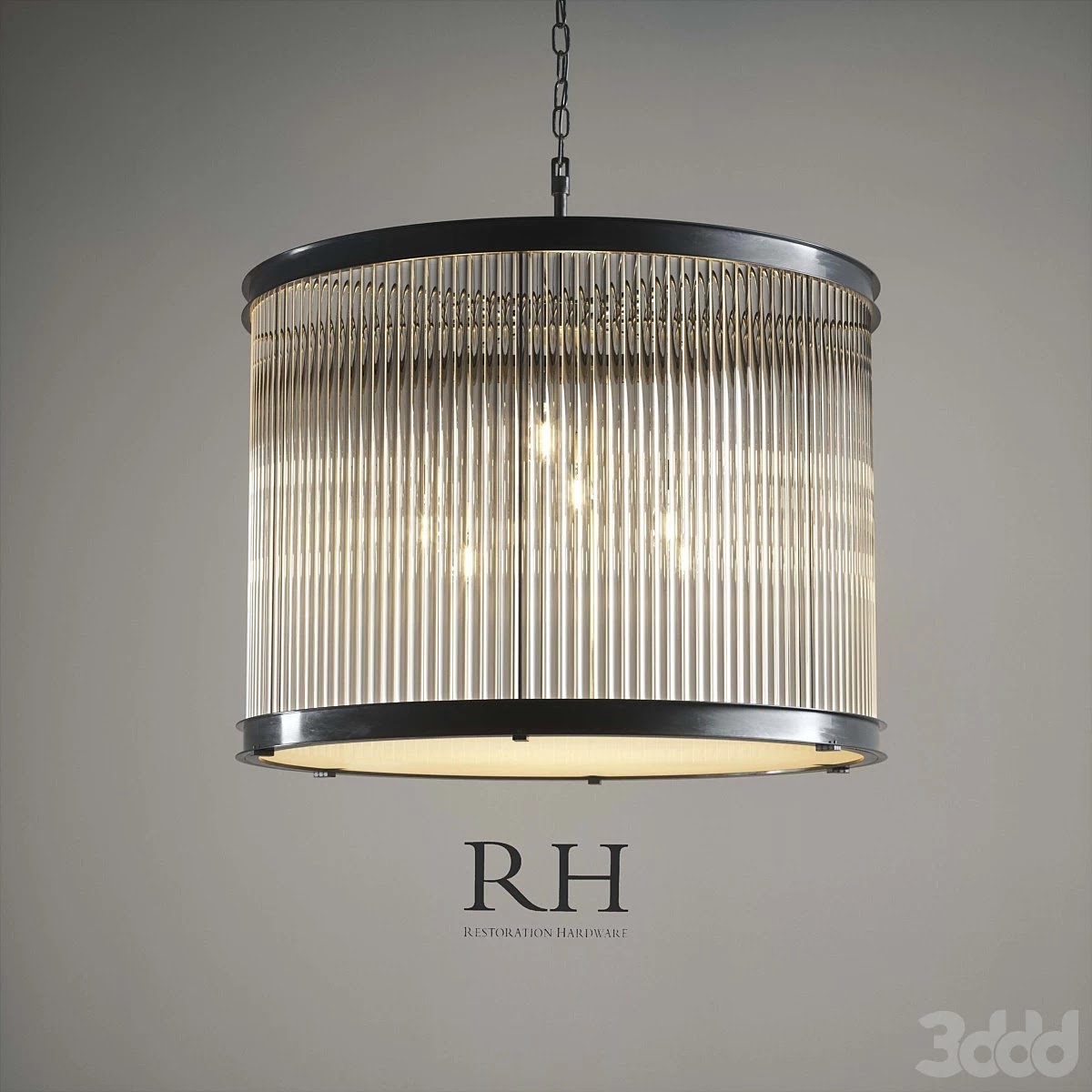 1920S ESSEX CRYSTAL ROD CHANDELIER 36"