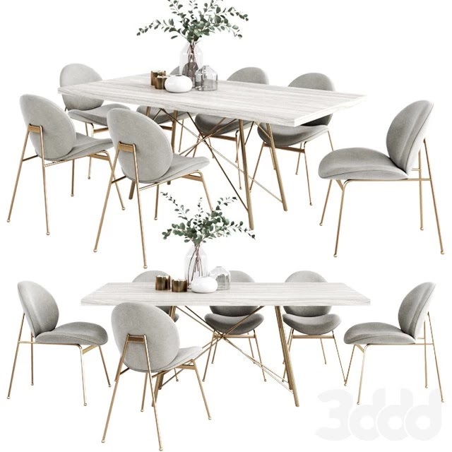 West Elm Dinning Set 4