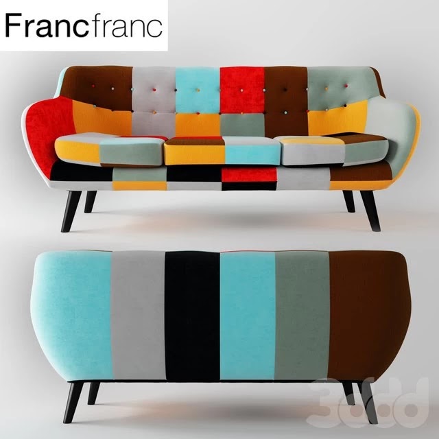 NAVIA Patchwork Sofa 3S