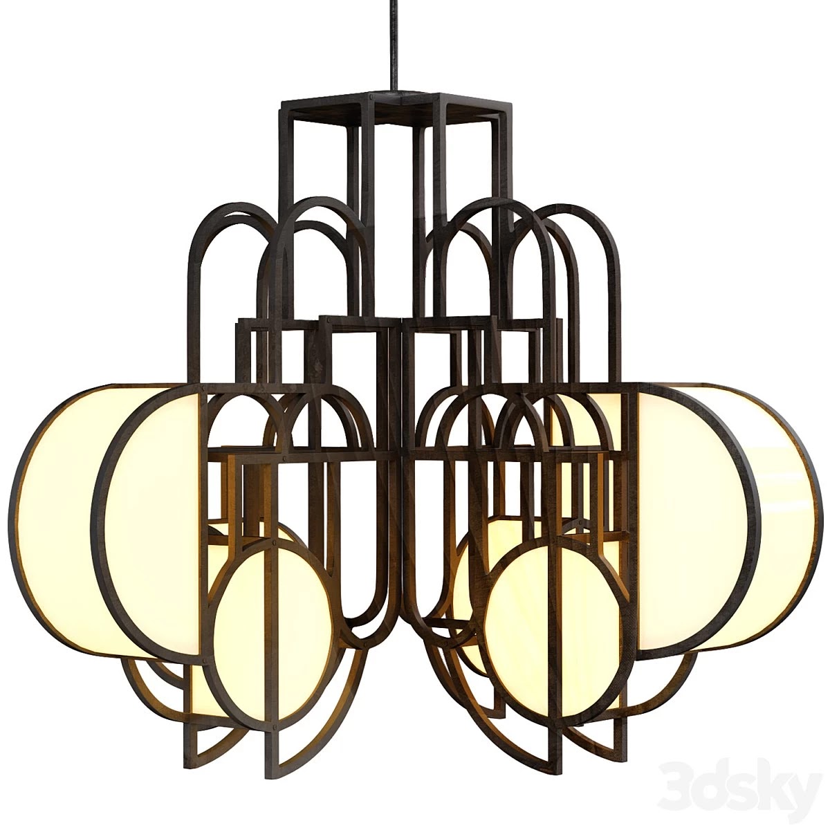 Twentieth Moonrise Chandelier black