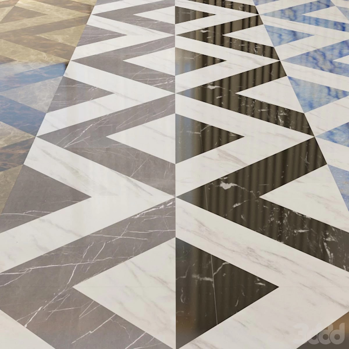 Gatsby's bathroom marble