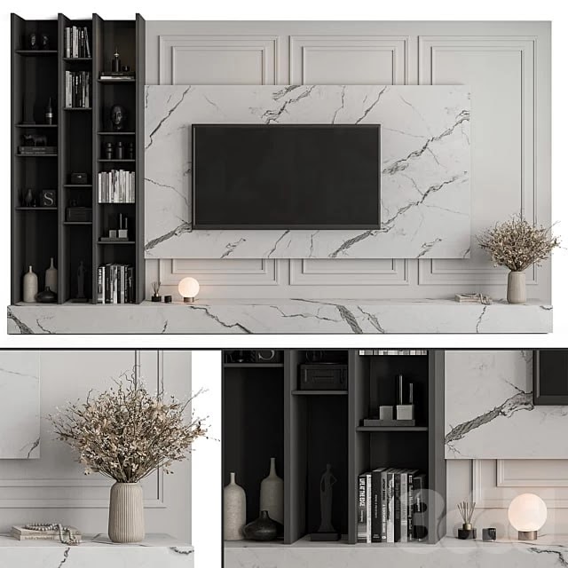 TV Wall Stone and Plaster - Set 58