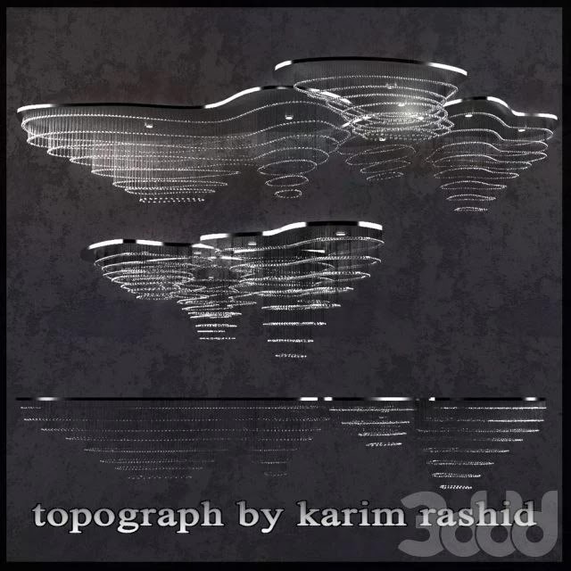 The topograph chandelier by Karim Rashid