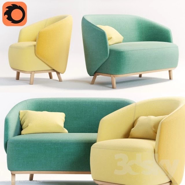 CONCHA Armchair & CONCHA Small sofa