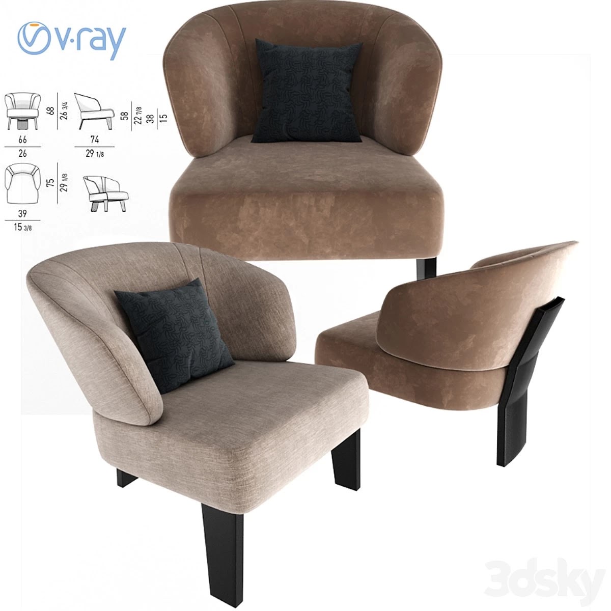 Minotti Creed Small Armchair